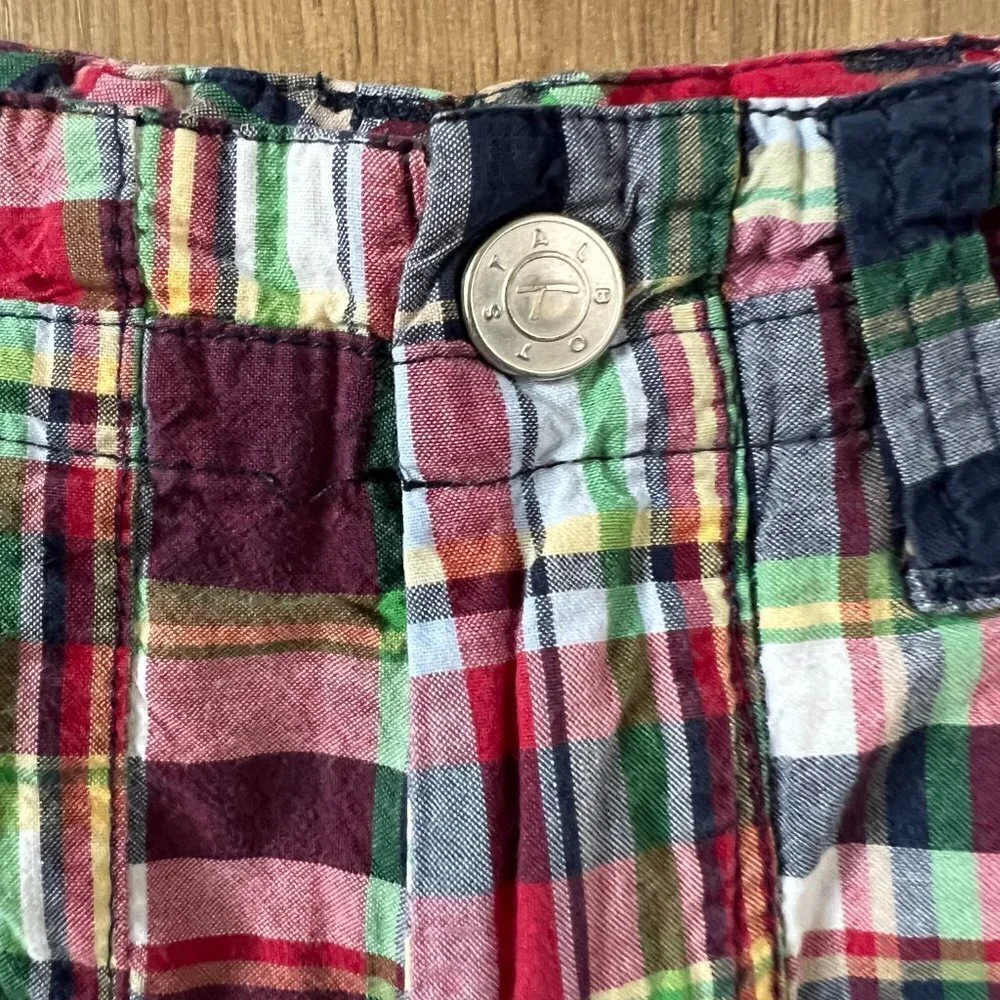 Talbots Kids Madras Patchwork Summer Shorts Sz 5